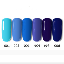 Esmalte de uñas de gel UV serie azul glaseado Kit de esmalte de uñas de 6 colores